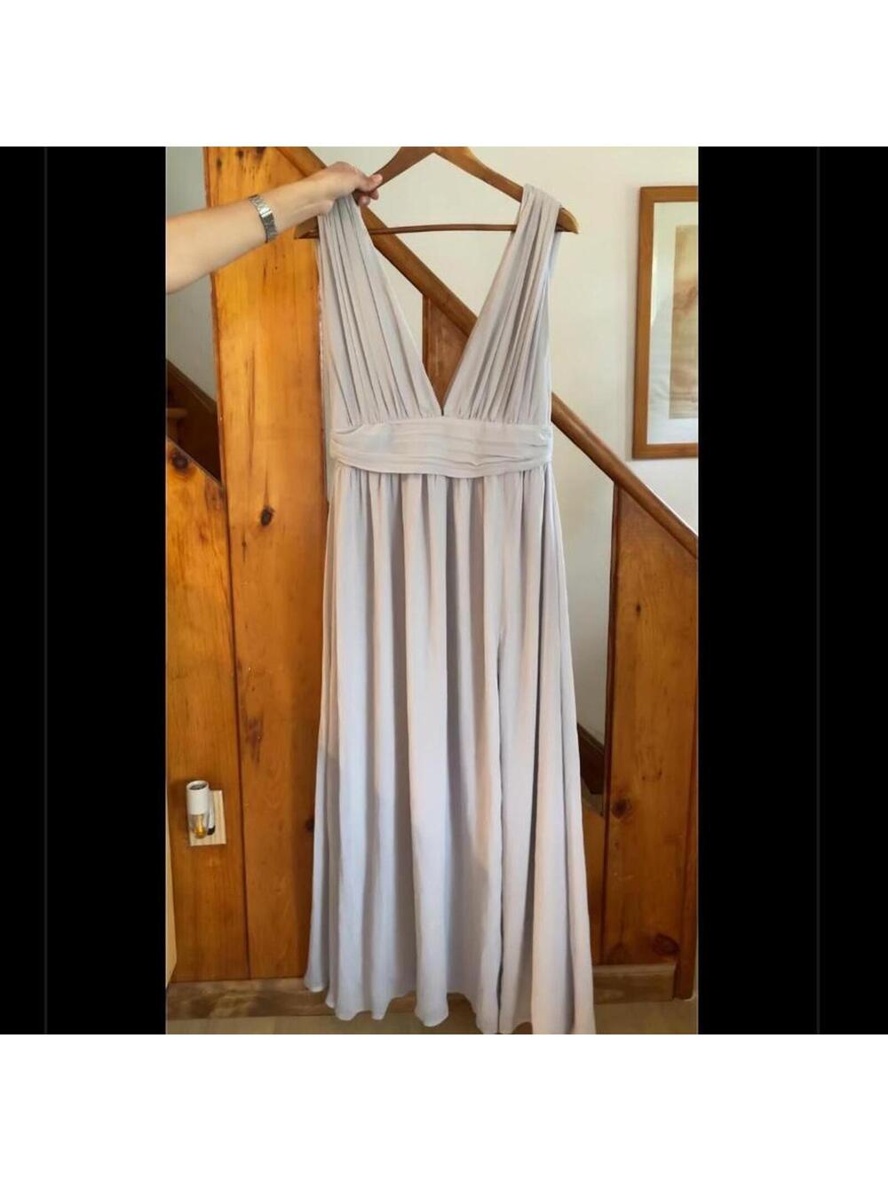 Lulus grey maxi formal dress size L